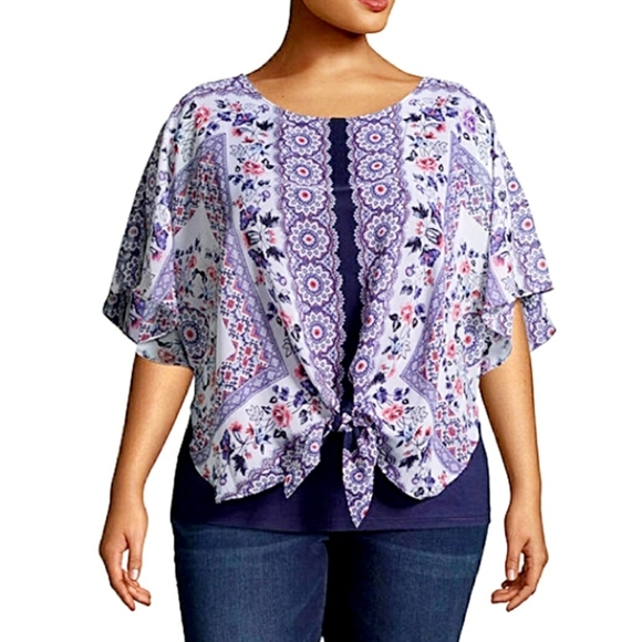 Alyx Tops - ALYX floral flowy sleeve blouse
